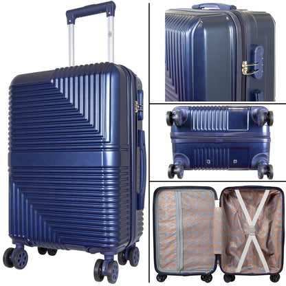 Set de maletas ABS de 3 piezas Barcelona azul