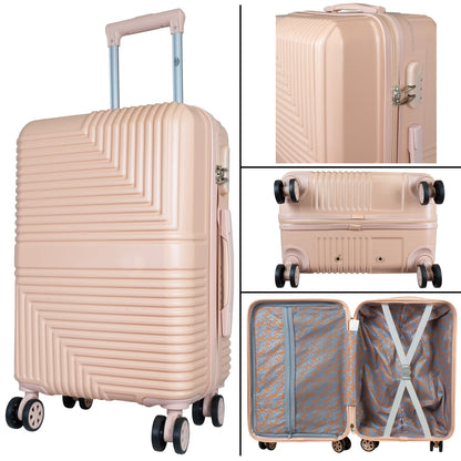 Ensemble de valises ABS 3 pièces Barcelona rosé