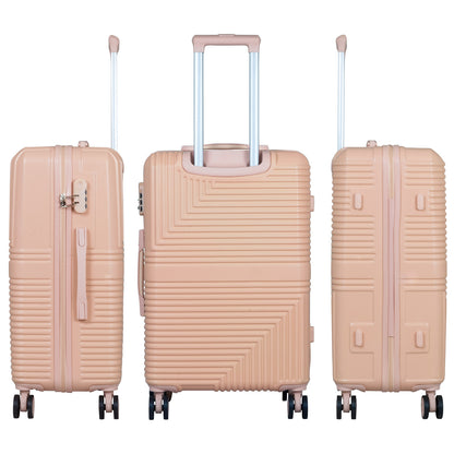 Ensemble de valises ABS 3 pièces Barcelona rosé