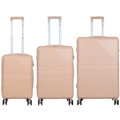 Ensemble de valises ABS 3 pièces Barcelona rosé