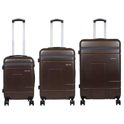 ABS luggage set 3 pieces Geneva brown