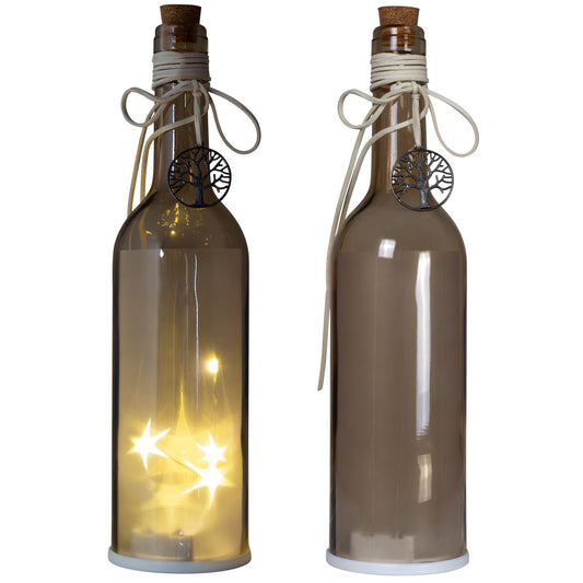 Deko LED Flasche mit Timer 30cm