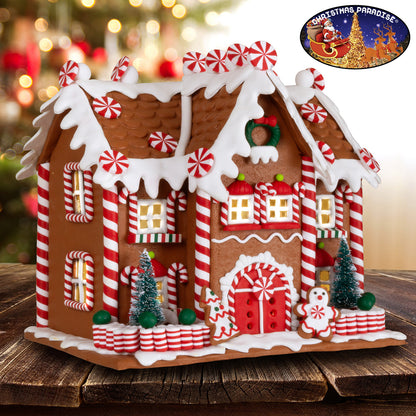 LED Gingerbread House 22x22cm