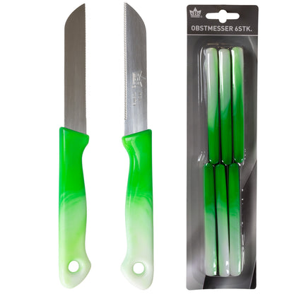 Set de cuchillos multiusos de 6 piezas en verde