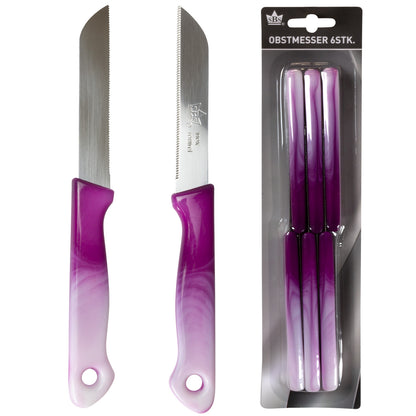 Set de cuchillos multiusos 6 piezas morado