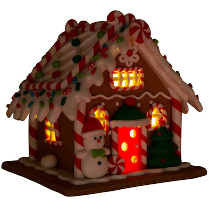 LED Lebkuchenhaus 13x12cm