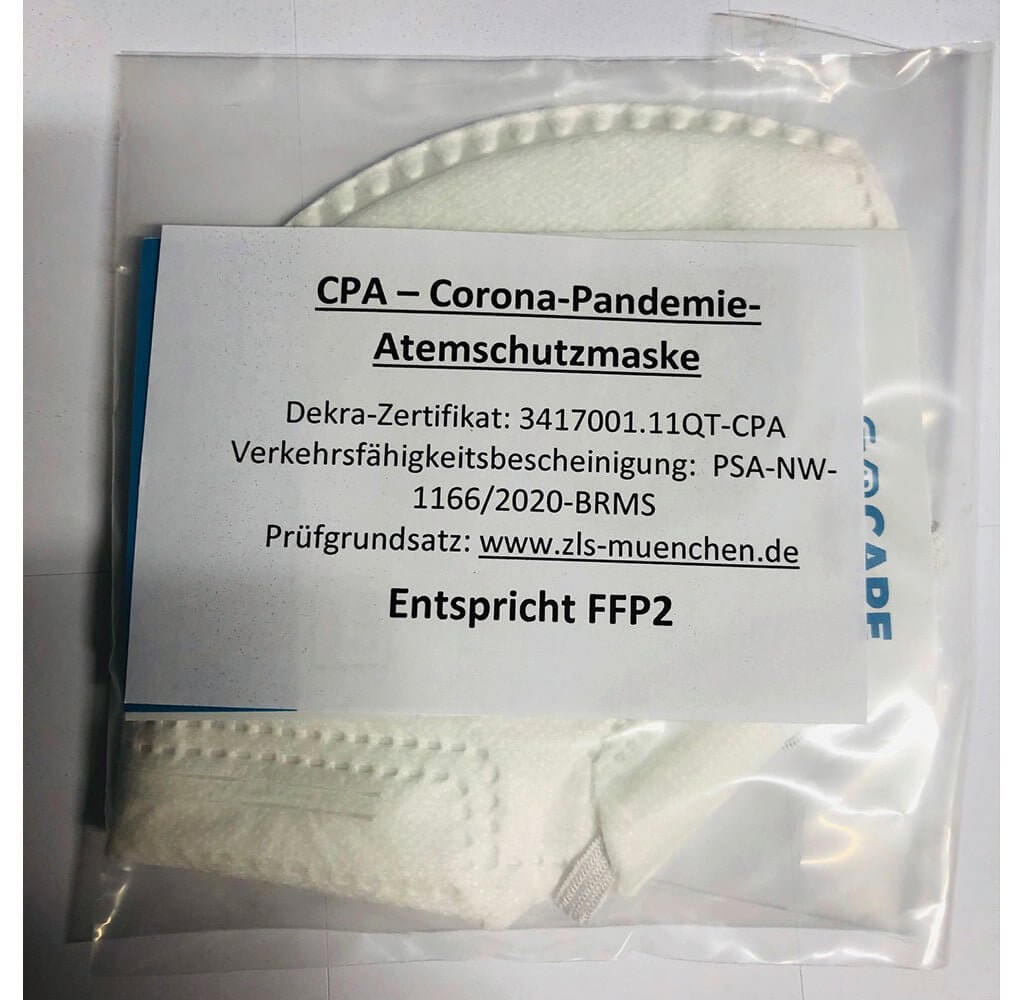 Atemschutzmaske 4-lagig vergleichbar FFP2